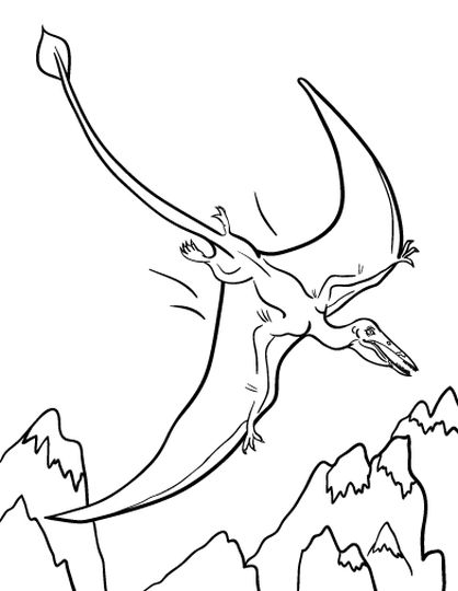 pterodactyl coloring pages printable